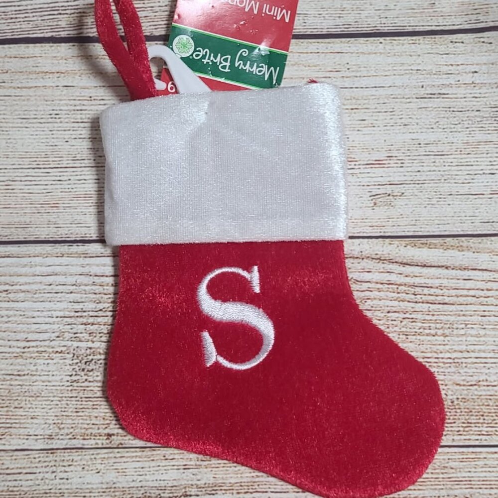 Mini Monogram S Stocking - NEW